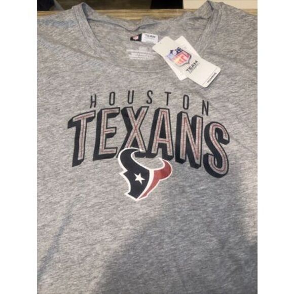 NWT NFL Houston Texans Womens Size Large T-Shirt Gray Short Sleeve. L - Picture 2 of 6